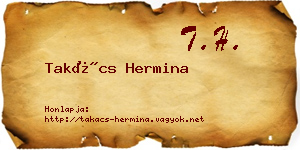 Takács Hermina névjegykártya