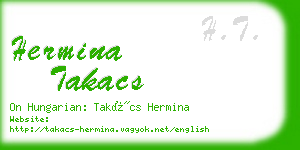 hermina takacs business card